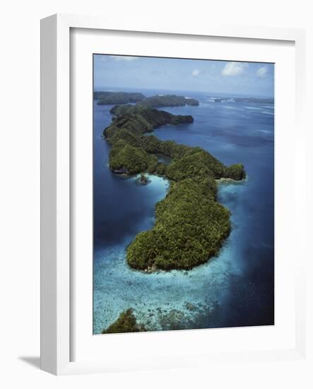Palau, Micronesia, Aerial View of Rock Island-Stuart Westmorland-Framed Photographic Print