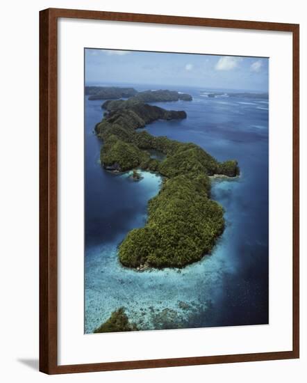 Palau, Micronesia, Aerial View of Rock Island-Stuart Westmorland-Framed Photographic Print