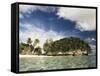 Palau, Micronesia, View of Honeymoon Island-Stuart Westmorland-Framed Stretched Canvas