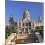 Palau Nacional (Museu Nacional d'Art de Catalunya), Montjuic, Barcelona, Catalonia, Spain, Europe-Markus Lange-Mounted Photographic Print