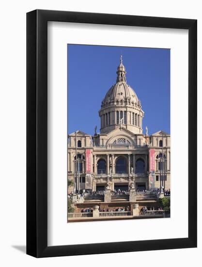 Palau Nacional (Museu Nacional d'Art de Catalunya), Montjuic, Barcelona, Catalonia, Spain, Europe-Markus Lange-Framed Photographic Print