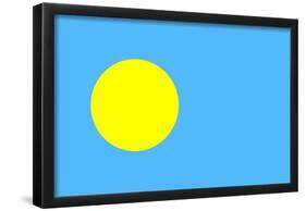 Palau National Flag Poster Print-null-Framed Poster