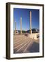 Palau Sant Jordi hall, architect Arata Isozaki, Olympic Stadium complex, Placa d'Europa, Montjuic, -Markus Lange-Framed Photographic Print