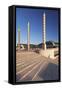 Palau Sant Jordi hall, architect Arata Isozaki, Olympic Stadium complex, Placa d'Europa, Montjuic, -Markus Lange-Framed Stretched Canvas