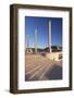 Palau Sant Jordi hall, architect Arata Isozaki, Olympic Stadium complex, Placa d'Europa, Montjuic, -Markus Lange-Framed Photographic Print