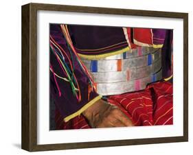 Palaung Women of Tibetan-Myanmar Group of Tribes Display their Wealth by Wearing Broad Silver Belts-Nigel Pavitt-Framed Photographic Print