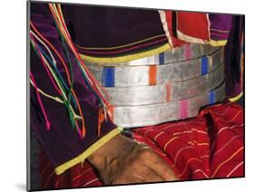Palaung Women of Tibetan-Myanmar Group of Tribes Display their Wealth by Wearing Broad Silver Belts-Nigel Pavitt-Mounted Photographic Print