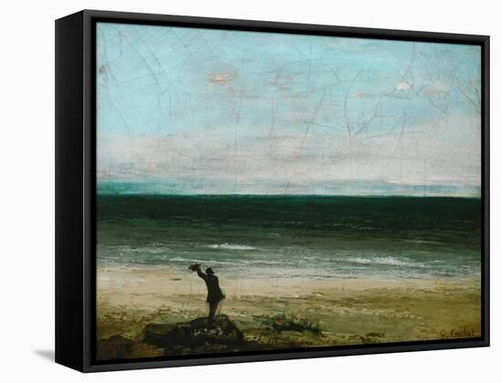 Palavas or the Artist by the Sea, 1854-Gustave Courbet-Framed Stretched Canvas