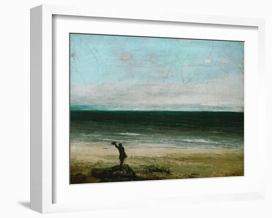 Palavas or the Artist by the Sea, 1854-Gustave Courbet-Framed Giclee Print