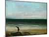 Palavas or the Artist by the Sea, 1854-Gustave Courbet-Mounted Giclee Print
