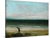 Palavas or the Artist by the Sea, 1854-Gustave Courbet-Stretched Canvas