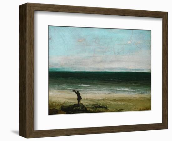 Palavas or the Artist by the Sea, 1854-Gustave Courbet-Framed Giclee Print