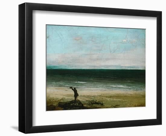 Palavas or the Artist by the Sea, 1854-Gustave Courbet-Framed Premium Giclee Print