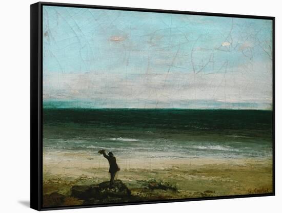 Palavas or the Artist by the Sea, 1854-Gustave Courbet-Framed Stretched Canvas