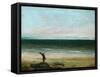 Palavas.-Gustave Courbet-Framed Stretched Canvas