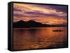 Palawan Province, Busuanga Island, Coron Town, Sunset over Coron Bay and Fishing Boat, Philippines-Christian Kober-Framed Stretched Canvas