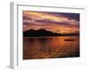 Palawan Province, Busuanga Island, Coron Town, Sunset over Coron Bay and Fishing Boat, Philippines-Christian Kober-Framed Photographic Print