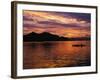 Palawan Province, Busuanga Island, Coron Town, Sunset over Coron Bay and Fishing Boat, Philippines-Christian Kober-Framed Photographic Print