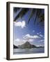 Palawan Province, El Nido, Bacuit Bay, Cadlao Island and Palm Trees, Philippines-Christian Kober-Framed Photographic Print