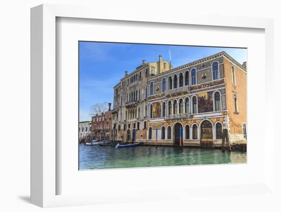 Palazzo Barbaragio, bathed in afternoon sun in winter, Grand Canal, Venice, UNESCO World Heritage S-Eleanor Scriven-Framed Photographic Print