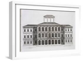 Palazzo Barberini on the Quirinale, Finished 1630, from "Palazzi Di Roma," Part I, Published 1655-Pietro Or Falda Ferrerio-Framed Giclee Print