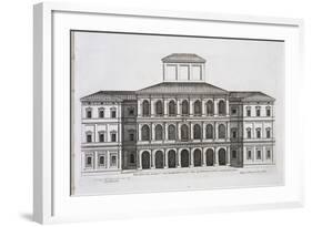 Palazzo Barberini on the Quirinale, Finished 1630, from "Palazzi Di Roma," Part I, Published 1655-Pietro Or Falda Ferrerio-Framed Giclee Print