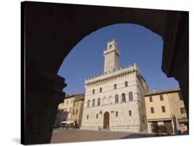 Palazzo Comunale, Montepulciano, Val D'Orcia, Siena Province, Tuscany, Italy, Europe-Pitamitz Sergio-Stretched Canvas