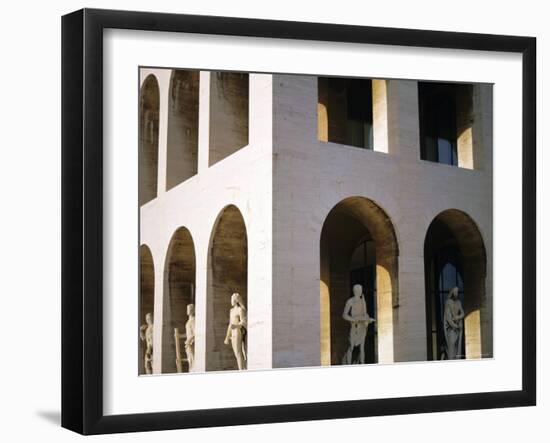 Palazzo Della Civilta Di Lavoro, Eur, Lazio, Italy-Oliviero Olivieri-Framed Photographic Print