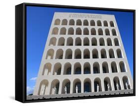 Palazzo Della Civilta Italiana, Eur, Rome, Lazio, Italy, Europe-Vincenzo Lombardo-Framed Stretched Canvas
