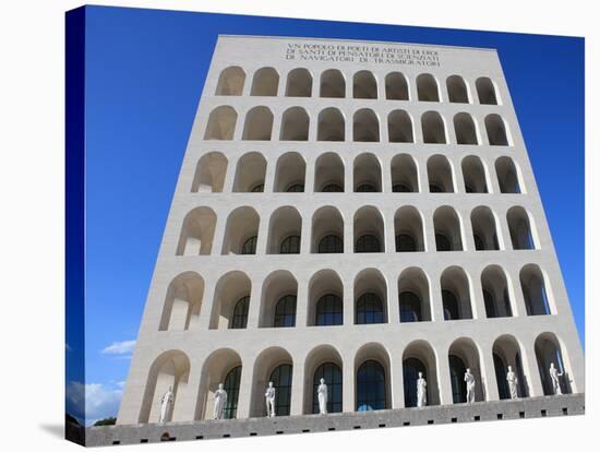 Palazzo Della Civilta Italiana, Eur, Rome, Lazio, Italy, Europe-Vincenzo Lombardo-Stretched Canvas