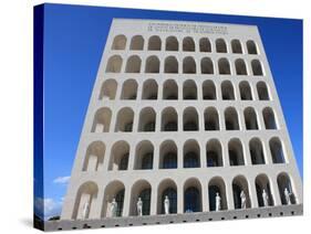 Palazzo Della Civilta Italiana, Eur, Rome, Lazio, Italy, Europe-Vincenzo Lombardo-Stretched Canvas