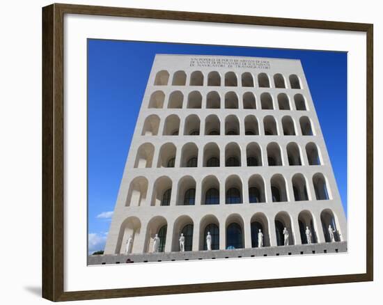 Palazzo Della Civilta Italiana, Eur, Rome, Lazio, Italy, Europe-Vincenzo Lombardo-Framed Photographic Print