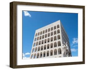 Palazzo della Civilta (Square Colosseum), Mussolini architecture, EUR District, Rome, Lazio, Italy-Jean Brooks-Framed Photographic Print
