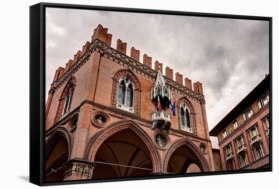 Palazzo Della Mercanzia in Bologna-ermess-Framed Stretched Canvas