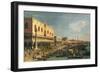 Palazzo Ducale and the Riva degli Schiavoni, Venice-Canaletto-Framed Giclee Print