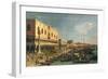 Palazzo Ducale and the Riva degli Schiavoni, Venice-Canaletto-Framed Giclee Print