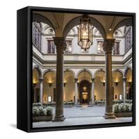 Palazzo (Palace) Strozzi, the Courtyard-Massimo Borchi-Framed Stretched Canvas