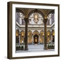 Palazzo (Palace) Strozzi, the Courtyard-Massimo Borchi-Framed Photographic Print