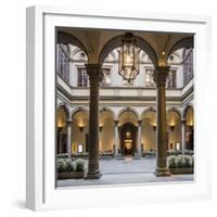 Palazzo (Palace) Strozzi, the Courtyard-Massimo Borchi-Framed Photographic Print