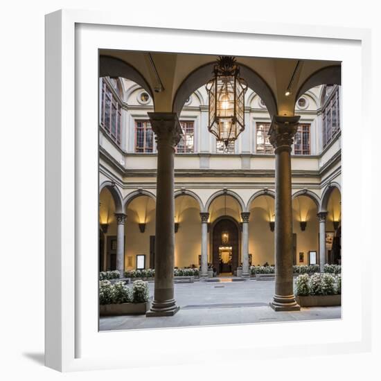 Palazzo (Palace) Strozzi, the Courtyard-Massimo Borchi-Framed Photographic Print