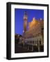 Palazzo Pubblico and the Piazza Del Campo at Night, Siena, Tuscany, Italy-Patrick Dieudonne-Framed Photographic Print