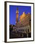 Palazzo Pubblico and the Piazza Del Campo at Night, Siena, Tuscany, Italy-Patrick Dieudonne-Framed Photographic Print