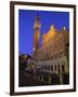 Palazzo Pubblico and the Piazza Del Campo at Night, Siena, Tuscany, Italy-Patrick Dieudonne-Framed Photographic Print