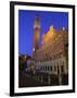 Palazzo Pubblico and the Piazza Del Campo at Night, Siena, Tuscany, Italy-Patrick Dieudonne-Framed Photographic Print