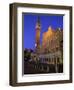 Palazzo Pubblico and the Piazza Del Campo at Night, Siena, Tuscany, Italy-Patrick Dieudonne-Framed Photographic Print