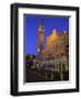 Palazzo Pubblico and the Piazza Del Campo at Night, Siena, Tuscany, Italy-Patrick Dieudonne-Framed Photographic Print