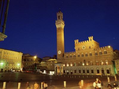 Palazzo Pubblico, Piazza Del Campo, Siena, UNESCO World Heritage Site,  Tuscany, Italy, Europe' Photographic Print - Patrick Dieudonne