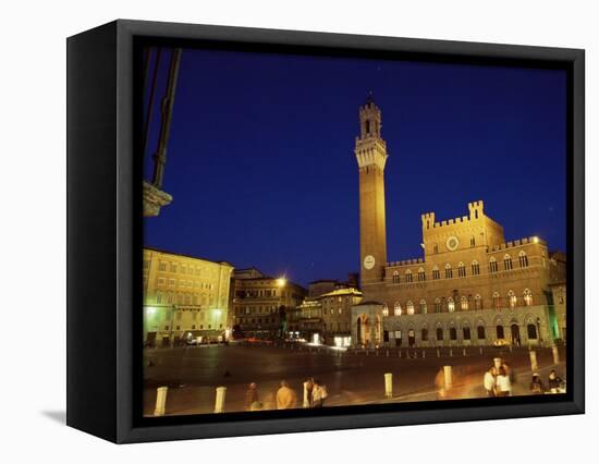 Palazzo Pubblico, Piazza Del Campo, Siena, UNESCO World Heritage Site, Tuscany, Italy, Europe-Patrick Dieudonne-Framed Stretched Canvas