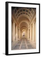 Palazzo Spada, Hallway by Borromini, 17th c. Rome, Italy-Borromini Castelli-Framed Art Print