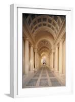 Palazzo Spada, Hallway by Borromini, 17th c. Rome, Italy-Borromini Castelli-Framed Art Print